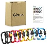 GIMARS 10 verschieden farbigen Karabiner Schlüsselanhänger...