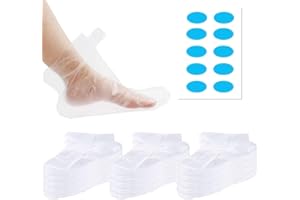 ZUWIJEQ Paraffinwachs Fußmaske Fußabdeckung, 100Pcs Clear Plastic Einwegstiefel Paraffin Bad Liner Fussmaske für die Fußpediküre Hot Spa Wax Treatment Fußabdeckungen Taschen Paraffin Fußmaske Socken