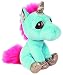 Suki Gifts Lil Peepers Fun Twinkle Blue Unicorn Plush Toy with Silver Sparkle Accents (Small, Blue/Pink)