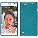 Produktbild PhoneNatic Case für Sony Xperia C4 / Dual Hülle Silikon blau brushed + 2 Schutzfolien