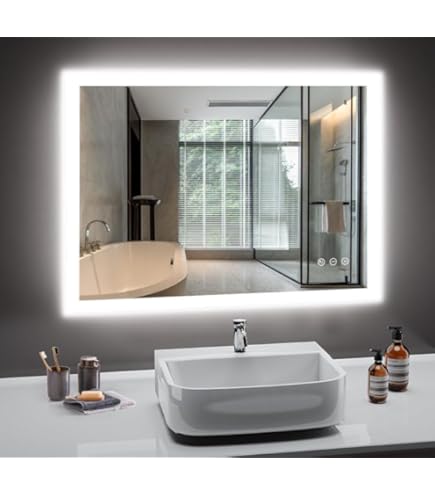 JUNGBORN Badkamerspiegel met LED verlichting Round 60 cm goud kopen