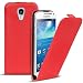 Produktbild Samsung Galaxy S4 Mini PU Leder Hülle, Conie Mobile FlipCase, Klapptasche Handytasche Schutzülle Premium Fliptasche in Rot