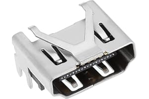 The Lord of the Tools Connecteur d'interface de Prise de Port HDMI Remplacement Compatible avec PS4 Slim/Pro en Aluminium Prise de Port Mince HDMI Accessoires Électroniques, Argent