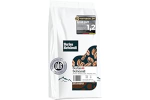 JOERGES Aus über 175 Jahren Erfahrung: Schwiizer Schüümli Schweizer Schümli Kaffeebohnen 1kg – Helle Röstung für sanften Schümli Kaffee, Perfekte Crema, Intensität 2/5, Säure 1/5 – für echten Kaffee-Genuss