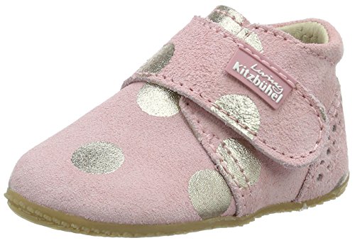 Living Kitzbühel Baby Mädchen Klett Leder mit Goldernen Punkten Lauflernschuhe