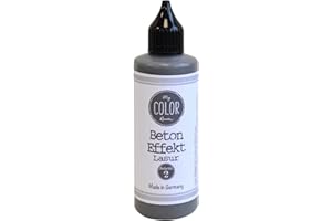 My COLOR Room Beton Effekt (Lasur dunkel, 90ml) Effekt Lasur zum Basteln für drinnen und draußen - Betonoptik - Beton für Kreative Deko - Kreativ Beton Farben - Made in Germany