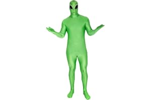 Morphsuits Disfraz Alien Verde, Traje Divertido para Halloween, Fiesta o Cosplay, Disfraz de Extraterrestre para Adultos