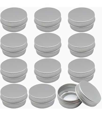 24 Stück Aluminiumdosen Mit Schraubdeckel – 15 Ml, Transparent, Für Kosmetik, Creme & Lippenpflege