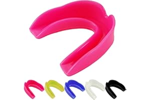 RAXAN Mouth Guard Gum Shield - Mouthguards for Adult Senior Junior Kids Youth Great for School Combat Sports Rugby Soccer Hockey Muay Thai MMA Boxing Martial Arts Basketball (Pink)