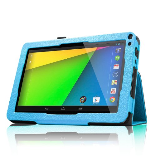 Fintie Folio Huelle Case Schutzhuelle Tasche fuer 9 Zoll Android Tablet-PC Inklusive. Tabexpress (9 Zoll) Tablet-PC, iRULU eXpro X1a (9 Zoll) Quad Core Tablet PC, XIDO 22,9 Zoll (Boxchip A23), Kapazitiver Multi Touch Android 4.0 Tablet PC A13, JYJ 9″ Zoll Android 4.4 Tablet PC – Blau - 4