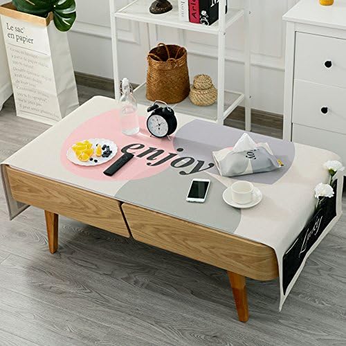 Bbdsj Modern simple Tea table cloth Fabric cotton linen Living room Table cloth Rectangle Tv cabinet cover Various styles -B 80x190cm(31x75inch)