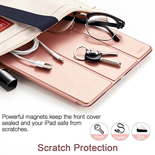 iPad Pro 9.7 Hülle, ESR® Yippee Series Auto aufwachen / Schlaf Funktion Wickelfalz Ledertasche mit Lichtdurchlässig Rückseite Abdeckung Leichtgewicht Schutzhülle für iPad Pro 9.7 Zoll (Rose Gold) - 5