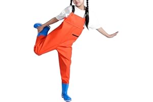 HWBZSZY Outdoor Fishing Hunting Kids Wader Pants, Lightweight And Breathable Hip Waders with Adjustable Shoulder Strap, Waterproof Nylon/PVC Fishing Pants for Boys And Girls