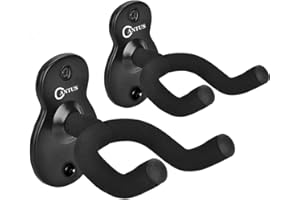 CANTUS Guitar Wall Mount Hangers for Acoustic Guitar Electric Guitar Bass Ukelele Universal Guitar Holder Hook，2 Packs