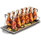 Premium Hähnchen-Halter (BBQ-Rack) von Grill Republic I Hähnchenschenkelhalter aus Edelstahl – Bild 1