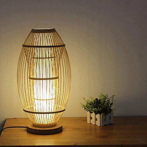 RXL Japanese bamboo wood color table lamp minimalist modern new Chinese Zen garden table lamp bedroom bedside lamp Southeast Asia