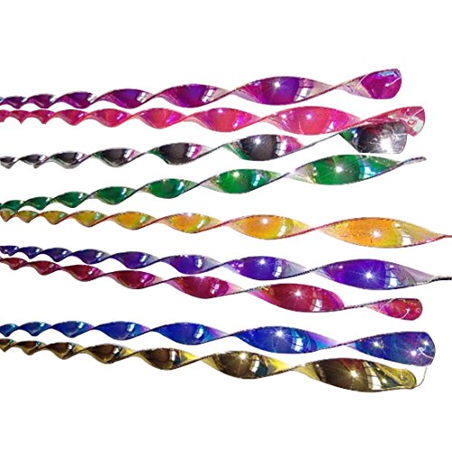 Tiges répulsives Lommer pour oiseaux - En plastique - Légères et portables - Pour un verger ou pour la décoration intérieure - Réfléchissent la lumière