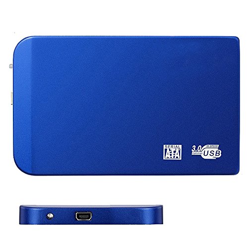 Unita ‚Festplatte – TOOGOO(R)Ausserhalb Box Gehaeuse fuer 2,5 „SATA HDD Festplatte Hard Drive USB 3.0 Kompatibel mit Windows 2000 / Windows Me / Windows 98 / XP / Vista / 7/8, Mac OS 9.1 / 10.8 -. Blau - 2