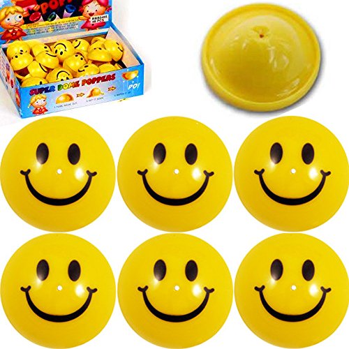 German Trendseller® - 12 x PoP - UP - Smiley Hüpfer =)┃ Männchen ┃ Kinder lieben diese Smileys!