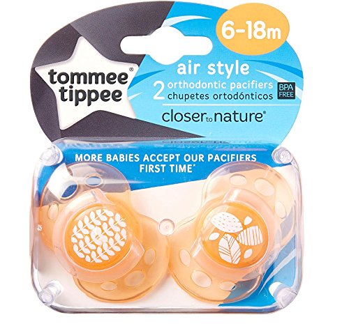 Tommee Tippee Closer To Nature Air Style 6-18m Soother (Orange)