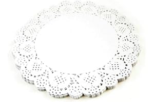 Happium 100 pezzi di dischetti bianchi per decorare torte centrini di carta pizzo 24 cm centrini di carta usa e getta cuscinetti per imballaggio di torte per stoviglie di nozze decorazione alimentare