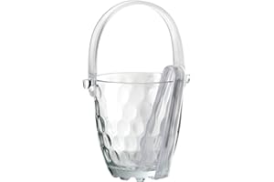 MCTIES Touch of Elegance Secchio porta ghiaccio in vetro con pinze