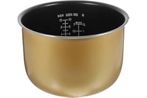 Amosfun Olla Interior para Olla Arrocera De 5L con Revestimiento Antiadherente De Aleación De Aluminio Compatible con La Mayoría De Modelos De Cocina Eléctrica