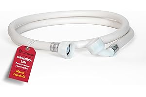 ELECTROHOGAR Toma Lavadora y Lavavajillas | Medidas desde 1,5M hasta 6M | Manguera Entrada de Agua Compatible con Todas las Marcas: LG, Bosch, AEG- 1,5 metros | Fácil de Colocar