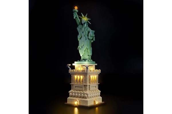 BRIKSMAX Kit de LED pour La Statue de la Liberté, Compatible avec la Maquette Lego 21042, La Maquette de Construction n'est Pas Incluse