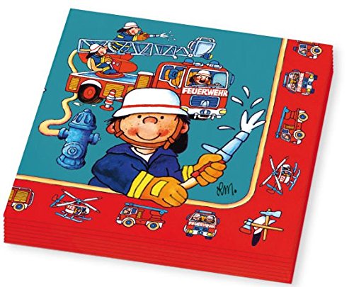58-tlg. Partyset Feuerwehr Mottoparty für 8 Kinder – Partygeschirr und Deko - 3