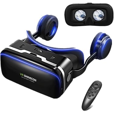 Cuffie VR Per Realtà Virtuale, Visore 3D Per Giochi E Film, Lenti Asferiche Da 40 Mm, FOV 108°, Compatibile Con Smartphone 3.5-6 Pollici, Android E IOS