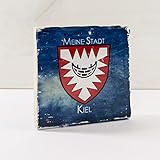 Holzbild Shabby-Chic *MEINE STADT KIEL**WATER* Maritim, 10x10 cm *UNIKAT* - Holzbild, Wandbild, Landhausstil, Shabby Chic, Vintage, Bilder, Motive, Kiel, Geschenkidee, Souvenir, Deko