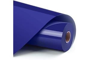 LOKLIK Heat Transfer Vinyl Roll - Iron-On HTV for T-Shirts & Fabrics - Durable Machine Washable Craft Vinyl for Use with Heat Press Machines (Royal Blue)