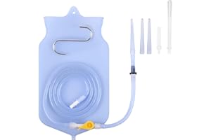 SMARTPEAS Zestaw Lewatywy Domowej Do Oczyszczania Okrężnicy - 2 Litra Pojemność, Wąż 2 M, Dyskretnie Przechowywany -Plus: Ebook + 2 Rurki Odbytnicy