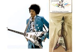 Keychain Gitarre Gibson Flying V Psychedelic Jimi Hendrix