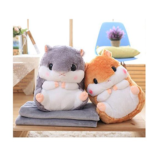 Cute Hamster Halt Kissen Decke, gepolsterte Coral Samt Decke hellbraun - 5