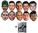 Price comparison product image BundleZ-4-FanZ Mask Pack - World Football Tournament Cup 2018 Bumper Party Mask Set of 10 - includes 6x4 inch (15cm x 10cm) Star Photo