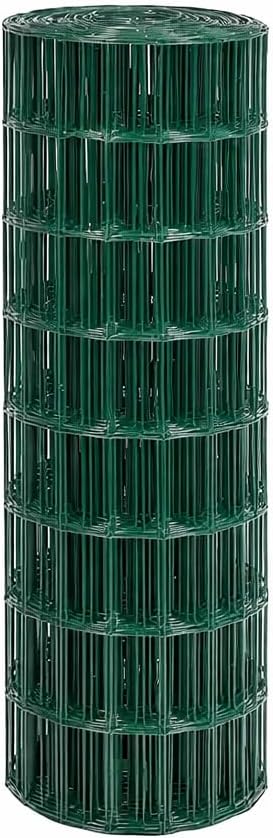 Malla Ganadera Metálica Plastificada Galvanizada Electrosoldada Verde, Red Pastoral Fuerte de Alta Resistencia, Cerca Forestal Europlast, Rollo de 25 metros de Largo (1.20 metros de Alto)