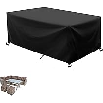 Housse Salon De Jardin Exterieur - 110x90x84cm (LxWxH) Noir