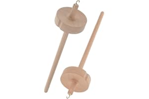 AYASEE 2 Stück Drop Spindel Garn Hand Spindel Holz Weaving Spindel Whorl Garn Spin Werkzeug für Anfänger DIY Spinning Handwerk Zubehör