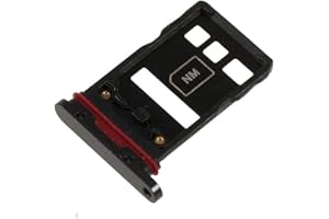 jbTec Dual SIM-Tray/NM-Card Karten-Halter kompatibel mit Huawei P30 Pro - Slot Schlitten Rahmen Holder, Farbe:Schwarz