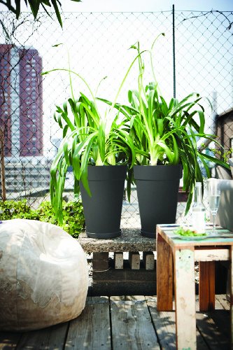 elho Loft Urban Rund Hoch Pflanzkübel 42cm – Anthrazit - 6