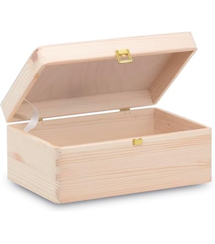 Holzkiste Mit Deckel Von Pinus – Stabile Aufbewahrungsbox Aus Kiefernholz, 30x20x13,5 Cm, Rosa