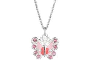 JennyWrenJewels Butterfly Necklace for Children | Gifts for girls birthday, christmas, party | Jewellery Gift for daughter, niece, friend, sister