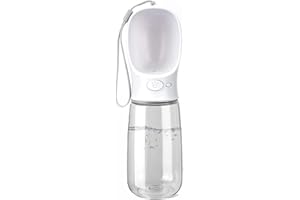 Emwel Hunde-Wasserflasche – große tragbare Hunde-Wasserflasche, 550 ml, auslaufsicher, tragbarer Welpen-Wasserspender mit Trinkfutterspender für Haustiere