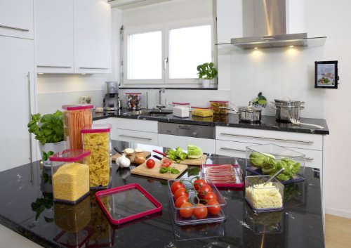 Rotho Vorratsdose Premium Loft – 5-teiliges Set (2×0.5, 1×1.0, 2×2.1 l) aromadichter Aufbewahrungsboxen – BPA-freie Frischhaltedosen – Kunststoffbehälter ist spülmaschinentauglich – 6691200096 - 5