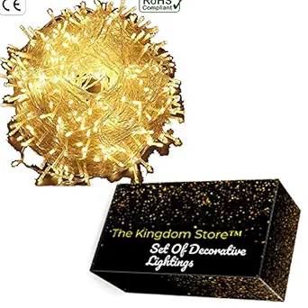 The Kingdom Store Rice String Lights Warm White Color 10M For Decorative Purposes 10M To 100M Fairy Leds With 8 Pattern Operation