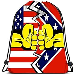 Valender Sacs à Dos avec Cordon de Serrage Deux poings américains et Drapeaux de Virginie