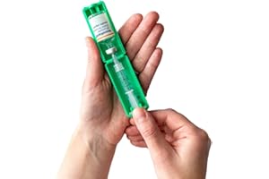 Omnipod T1me Vial Syringe Insulin Filling Support, Insulin transfer device for Type 1 Type 2 diabetes, Bottle Protector Case, Vial Holder (green)