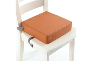 FANSU Cojín Alzador de Asiento para Niños, Impermeable Silla Bebe Cojines Infantiles per Silla Comer, Desmontable Bebé Cojines Elevador Silla de Viaje (Naranja)